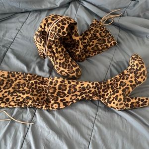 Cheetah Print boot heel